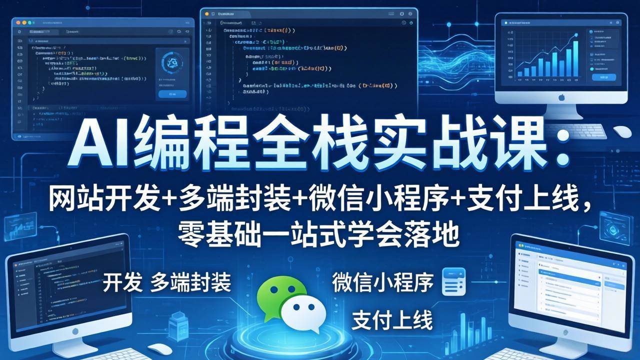 （18049期）AI编程全栈实战课：网站开发+多端封装+微信小程序+支付上线，零基础一站式学会落地-Scorpio丨网创