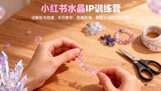 (16475期)小红书水晶IP训练营,讲解账号搭建、手作教学、拍摄剪辑,全流程运营技能-Scorpio丨网创
