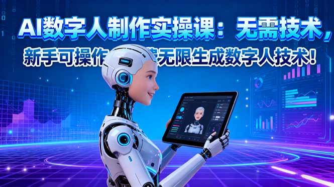 (16376期)AI数字人制作实操课:无需技术,新手可操作,免费无限生成数字人技术!-Scorpio丨网创