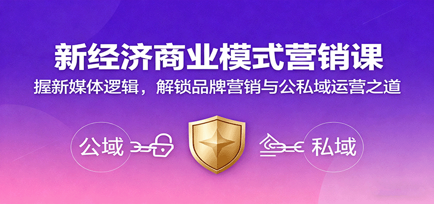 新经济商业模式营销课,握新媒体逻辑,解锁品牌营销与公私域运营之道-Scorpio丨网创