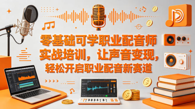 零基础可学职业配音师实战培训，让声音变现，轻松开启职业配音新赛道-Scorpio丨网创