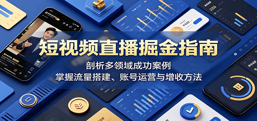 短视频直播掘金指南:剖析多领域成功案例,掌握流量搭建、账号运营与增收方法-Scorpio丨网创