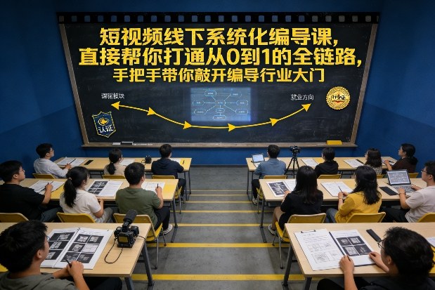 短视频线下系统化编导课，直接帮你打通从0到1的全链路，手把手带你敲开编导行业大门-Scorpio丨网创