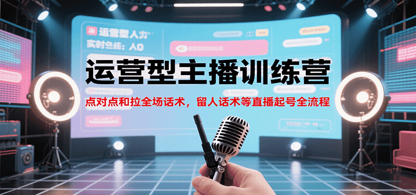 运营型主播训练营，点对点和拉全场话术，留人话术等直播起号全流程（更新8月）-Scorpio丨网创