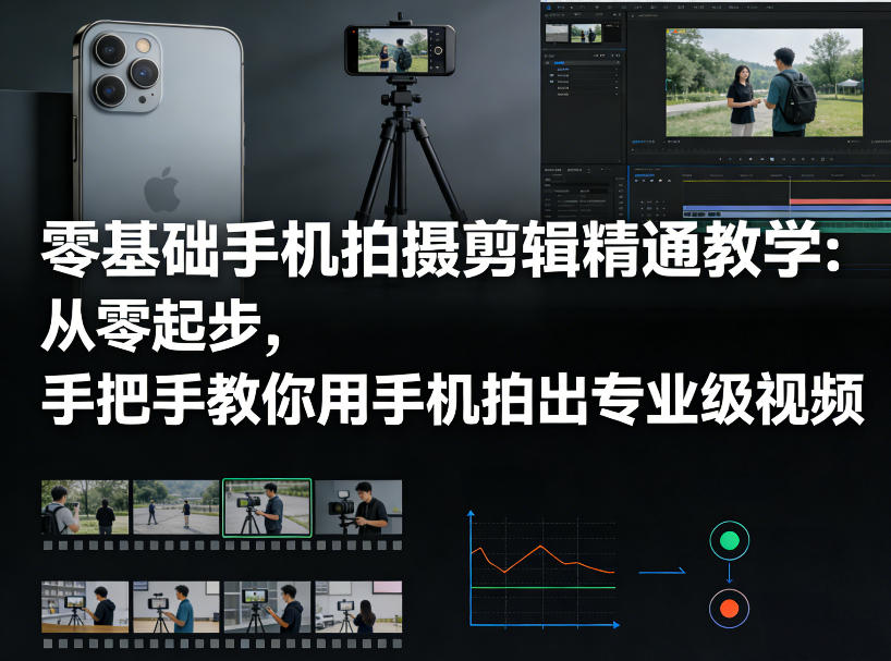 零基础手机拍摄剪辑精通教学:从零起步,手把手教你用手机拍出专业级视频 零基础手机拍摄剪辑精通教学:从零起步,手把手教你用手机拍出专业级视频