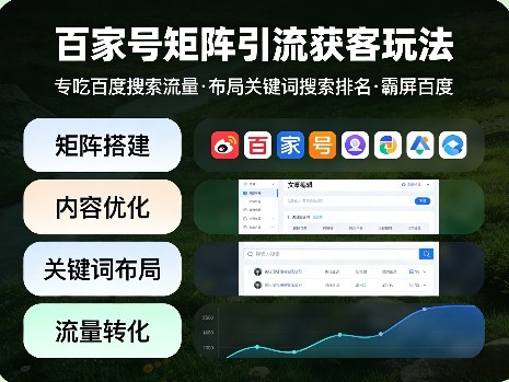 百家号矩阵引流获客玩法,专吃百度搜索流量,布局关键词搜索排名,霸屏百度-Scorpio丨网创