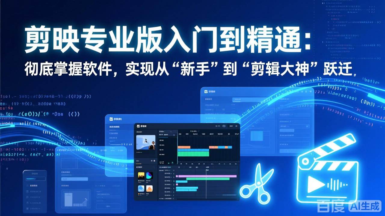 （17321期）剪映专业版入门到精通：彻底掌握软件，实现从“新手”到“剪辑大神”跃迁-Scorpio丨网创