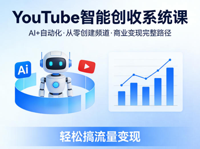 YouTube智能创收系统课,AI+自动化,从零创建YouTube频道并实现商业变现的完整路径,轻松搞流量变现-Scorpio丨网创