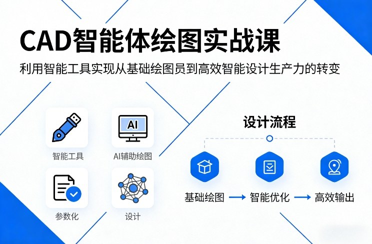 CAD智能体绘图实战课，利用智能工具，实现从基础绘图员到高效智能设计生产力的转变-Scorpio丨网创