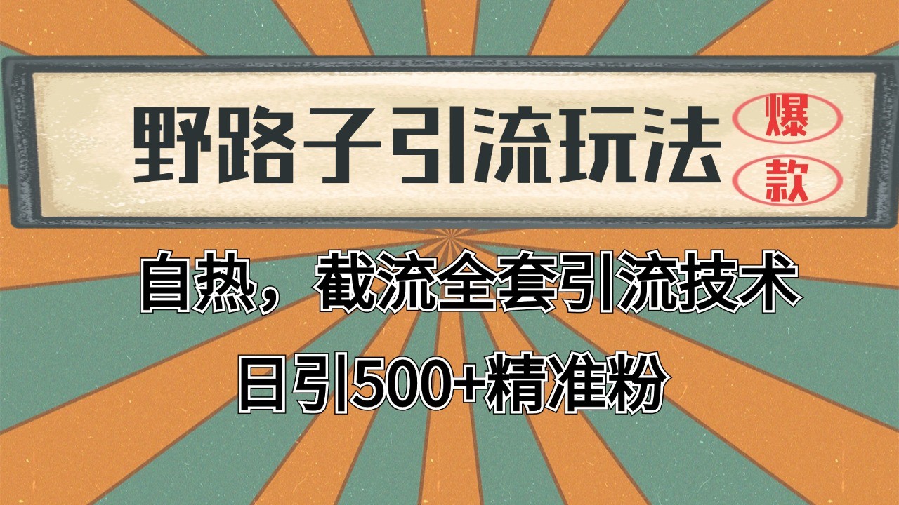 抖音小红书视频号全平台引流打法，全自动引流日引2000+精准客户-Scorpio丨网创