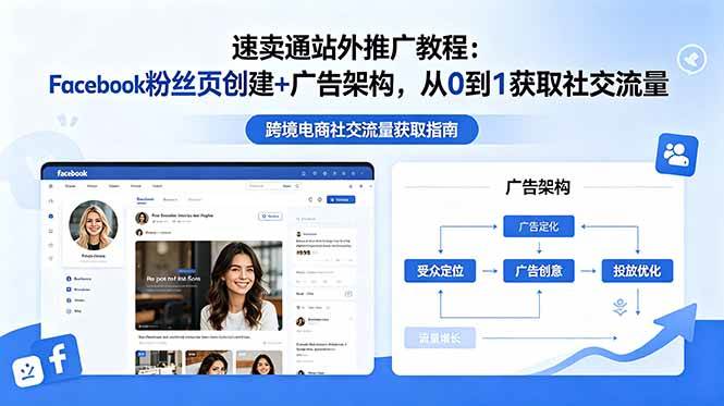 （18888期）速卖通站外推广教程：Facebook粉丝页创建+广告架构，从0到1获取社交流量-Scorpio丨网创