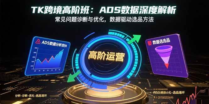 (15809期)TK跨境高阶班:ADS数据深度解析,常见问题诊断与优化,数据驱动选品方法-Scorpio丨网创