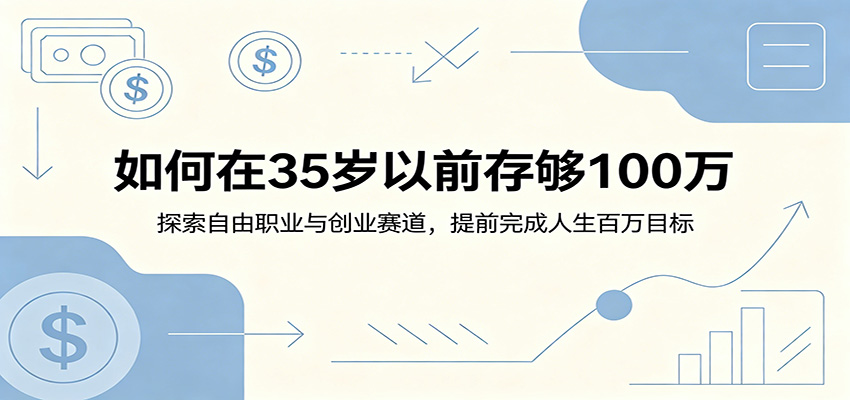 如何在35岁以前存够100万:探索自由职业与创业赛道,提前完成人生百万目标-Scorpio丨网创