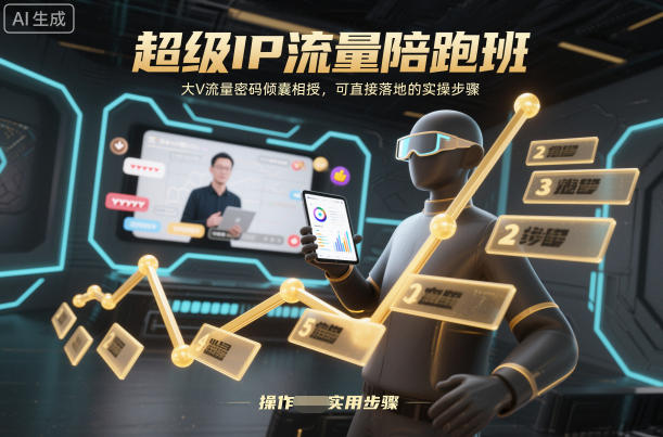 超级IP流量陪跑班,大V流量密码倾囊相授,可直接落地的实操步骤-Scorpio丨网创