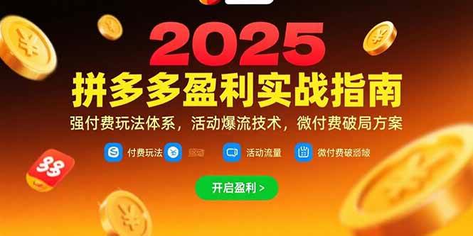 （15357期）拼多多盈利实战指南，强付费玩法，活动爆流技术，微付费破局方案(更新7月)-Scorpio丨网创