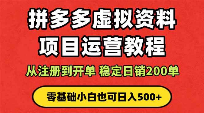 (16220期)拼多多开店运营课程: 蓝海变现玩法,轻松实现睡后收入 零基础小白也可…-Scorpio丨网创