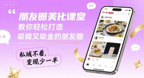 朋友圈美化课堂,教你轻松打造,吸睛又吸金的朋友圈,私域不看,变现少一半-Scorpio丨网创