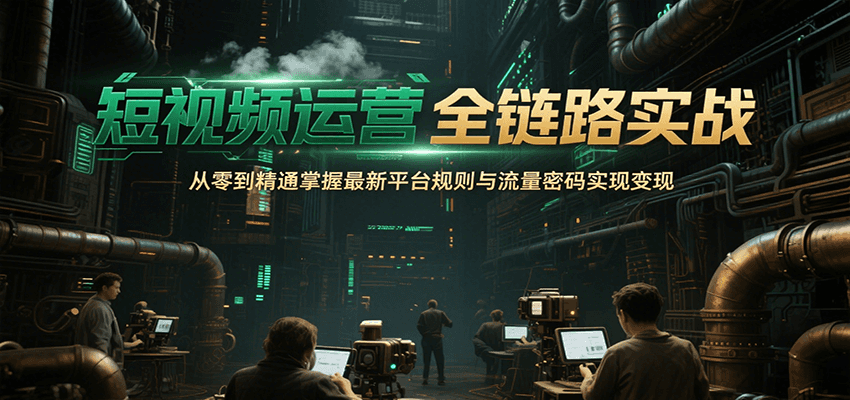 短视频运营全链路实战,从零到精通掌握最新平台规则与流量密码实现变现-Scorpio丨网创
