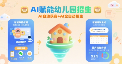 AI赋能幼儿园招生,AI自动获客+AI全自动招生-Scorpio丨网创