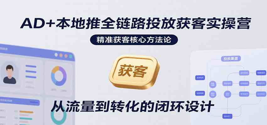 AD+本地推全链路投放获客实操营,快速掌握精准获客技巧,当天投放当天转化高效营销-Scorpio丨网创