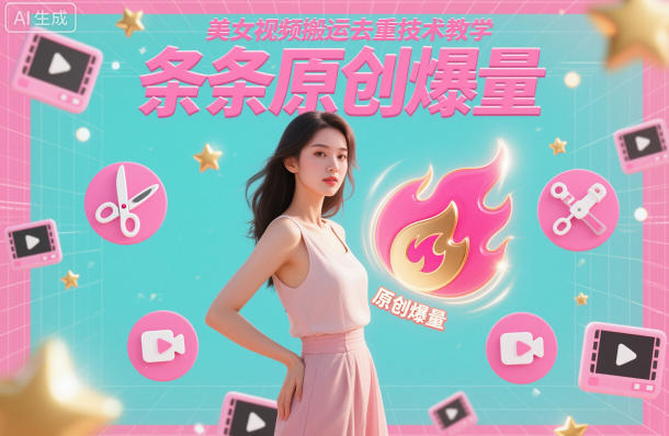 美女视频搬运去重技术教学,条条原创爆量-Scorpio丨网创