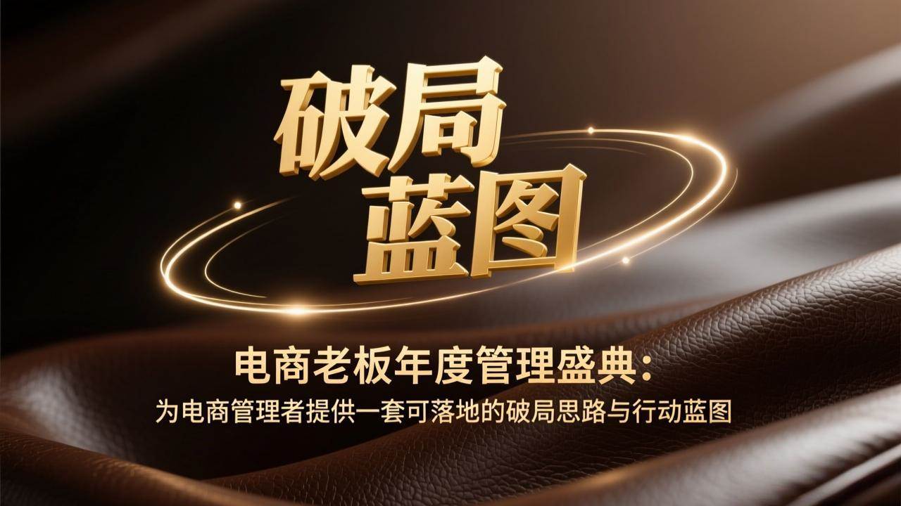（17374期）电商老板年度管理盛典：为电商管理者提供一套可落地的破局思路与行动蓝图-Scorpio丨网创