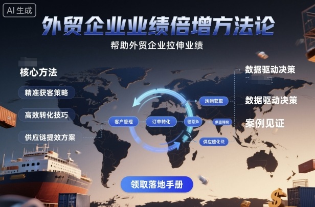 外贸企业业绩倍增方法论,帮助外贸企业拉伸业绩-Scorpio丨网创