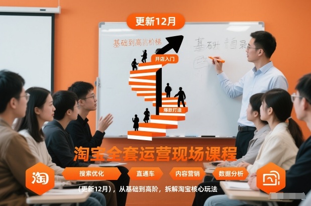 淘宝全套运营现场课程(更新12月),从基础到高阶,拆解淘宝核心玩法-Scorpio丨网创