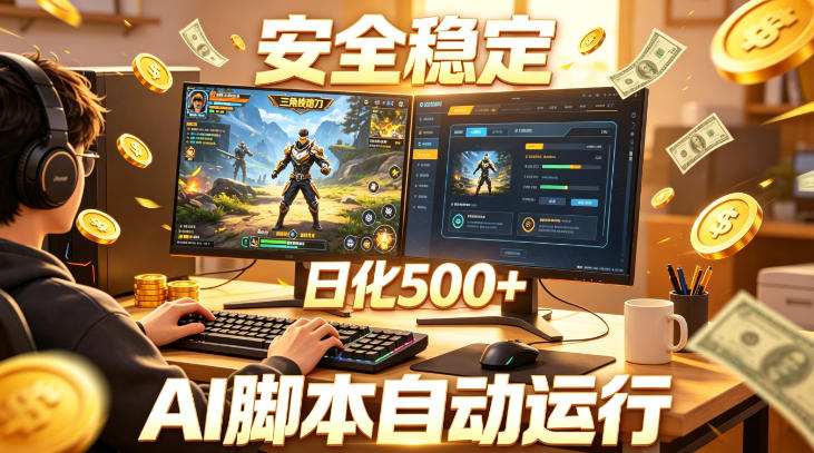 三角洲全自动挂G项目，AI脚本躺賺，日化500+，无需手动操作【揭秘】-Scorpio丨网创