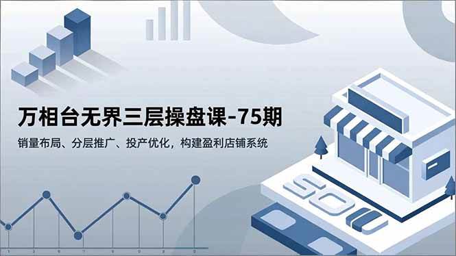 （16769期）万相台无界三层操盘课-75期，销量布局、分层推广、投产优化，构建盈利店铺系统-Scorpio丨网创