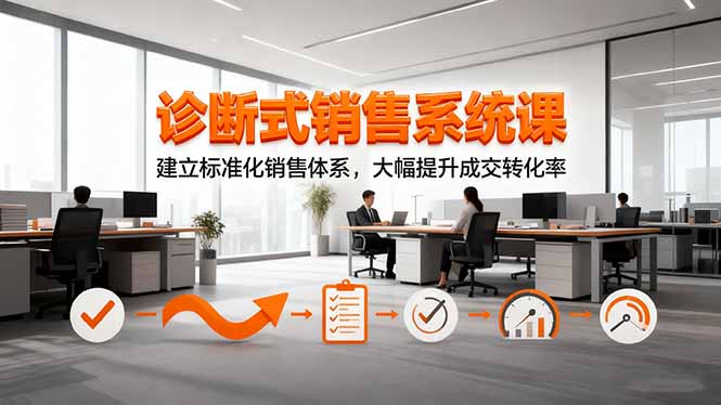 诊断式销售系统课,建立标准化销售体系,大幅提升成交转化率-Scorpio丨网创