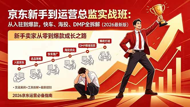 （18291期）京东新手到运营总监实战班：从入驻到爆款，快车、海投、DMP全拆解，2026最新版-Scorpio丨网创
