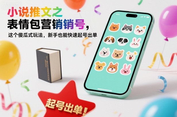 小说推文之表情包营销号，这个傻瓜式玩法，新手也能快速起号出单-Scorpio丨网创