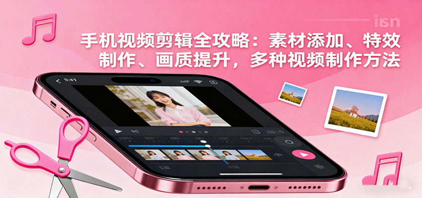 手机视频剪辑全攻略：素材添加、特效制作、画质提升，多种视频制作方法-Scorpio丨网创