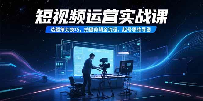 （15375期）短视频运营实战课，选题策划技巧，拍摄剪辑全流程，起号思维导图-Scorpio丨网创