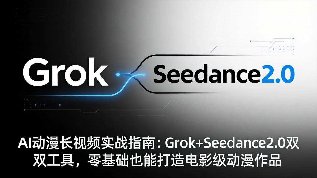 （18153期）AI动漫长视频实战指南：Grok+Seedance2.0双工具，零基础也能打造电影级动漫作品-Scorpio丨网创
