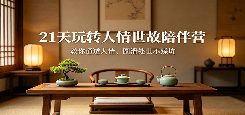 21天玩转人情世故陪伴营:教你通透人情、圆滑处世不踩坑-Scorpio丨网创