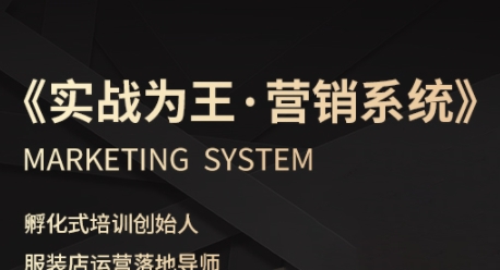 服装老板必修课《实战为王-营销系统》实现业绩被动式增长-Scorpio丨网创