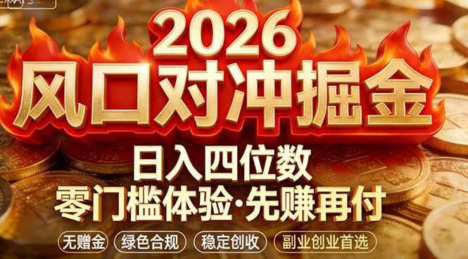 （17631期）2026美金对冲套利，无赠金对冲策略保驾护航，低门槛易上手实操。单人单日收益2000+-Scorpio丨网创