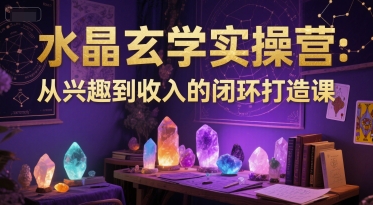 水晶玄学实操营：从兴趣到收入的闭环打造课-Scorpio丨网创